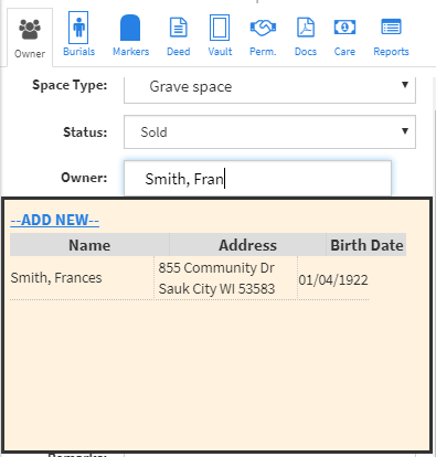 Customer Lookup box
