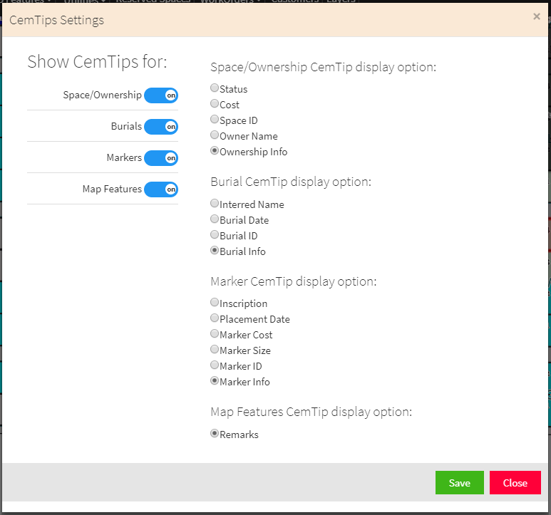 New CemTis Settings